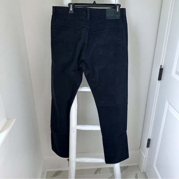 AG Adriano Goldschmied Men's The Graduate Straight Black Pants Size 34” - Picture 2 of 13
